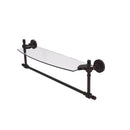 Retro Dot Collection Glass Vanity Shelf  with Integrated Towel Bar