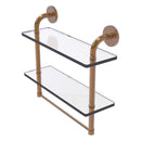 Remi Collection Two Tiered Glass Shelf with Integrated Towel Bar