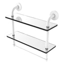 Remi Collection Two Tiered Glass Shelf with Integrated Towel Bar