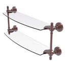 Retro Wave Collection Two Tiered Glass Shelf