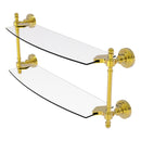 Retro Wave Collection Two Tiered Glass Shelf