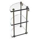 脡tag猫re de coin en verre 脿 trois niveaux