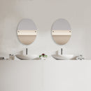 Shadwell Collection Frameless Oval Tilt Mirror with Beveled Edge