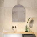 Miroir arqu茅 inclinable sans cadre avec bord biseaut茅