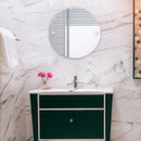 Miroir inclinable rond sans cadre avec bord biseaut茅