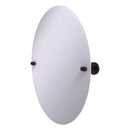 Miroir inclinable ovale sans cadre avec bord biseaut茅