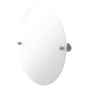 Miroir inclinable ovale sans cadre avec bord biseaut茅