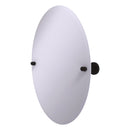 Miroir inclinable ovale sans cadre avec bord biseaut茅