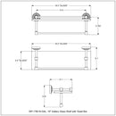 Waverly Place Collection Gallery Rail Glass Shelf with Towel Bar
