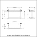 Waverly Place Collection Double Glass Shelf with Gallery Rail