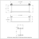 Waverly Place Collection Double Glass Shelf with Gallery Rail