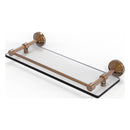 Waverly Place Collection Tempered Glass Shelf with Gallery Rail
