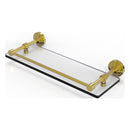 Waverly Place Collection Tempered Glass Shelf with Gallery Rail