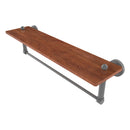 Waverly Place Collection Solid IPE Ironwood Shelf with Integrated Towel Bar