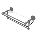 Waverly Place Collection Gallery Rail Glass Shelf with Towel Bar