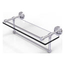 Waverly Place Collection Gallery Rail Glass Shelf with Towel Bar