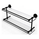 Waverly Place Collection Double Glass Shelf with Gallery Rail