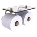 Waverly Place Porte-papier de toilette  2 rouleaux avec 茅tag猫re en verre