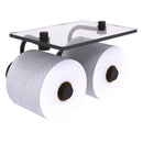 Waverly Place Porte-papier de toilette  2 rouleaux avec 茅tag猫re en verre
