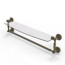 Waverly Place Collection Glass Vanity Shelf  with Integrated Towel Bar