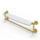 Waverly Place Collection Glass Vanity Shelf  with Integrated Towel Bar