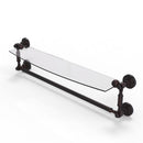 Waverly Place Collection Glass Vanity Shelf  with Integrated Towel Bar