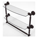 Waverly Place Collection Two Tiered Glass Shelf with Integrated Towel Bar