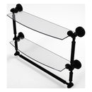 Waverly Place Collection Two Tiered Glass Shelf with Integrated Towel Bar