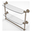 Waverly Place Collection Two Tiered Glass Shelf with Integrated Towel Bar