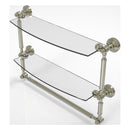 Waverly Place Collection Two Tiered Glass Shelf with Integrated Towel Bar