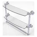 Waverly Place Collection Two Tiered Glass Shelf with Integrated Towel Bar