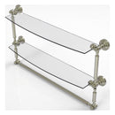 Waverly Place Collection Two Tiered Glass Shelf with Integrated Towel Bar