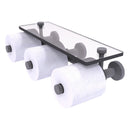 Waverly Place Porte-papier de toilette horizontal  3 rouleaux de r茅serve avec 茅tag猫re en verre
