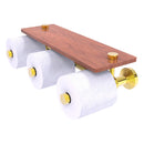 Waverly Place Porte-papier de toilette horizontal  3 rouleaux de r茅serve avec 茅tag猫re en bois