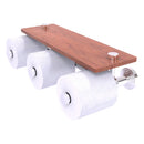 Waverly Place Porte-papier de toilette horizontal  3 rouleaux de r茅serve avec 茅tag猫re en bois