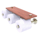 Waverly Place Porte-papier de toilette horizontal  3 rouleaux de r茅serve avec 茅tag猫re en bois