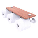 Waverly Place Porte-papier de toilette horizontal  3 rouleaux de r茅serve avec 茅tag猫re en bois