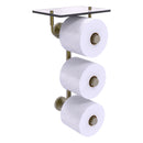 Waverly Place Porte-papier de toilette  3 rouleaux avec 茅tag猫re en verre