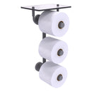 Waverly Place Porte-papier de toilette  3 rouleaux avec 茅tag猫re en verre