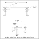 Washington Square Collection Glass Vanity Shelf  with Integrated Towel Bar