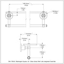 Washington Square Collection Glass Vanity Shelf  with Integrated Towel Bar