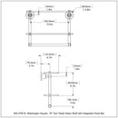 Washington Square Collection Two Tiered Glass Shelf with Integrated Towel Bar
