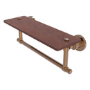 Washington Square Collection Solid IPE Ironwood Shelf with Integrated Towel Bar