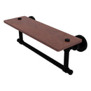 Washington Square Collection Solid IPE Ironwood Shelf with Integrated Towel Bar