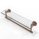 Washington Square Collection Glass Vanity Shelf  with Integrated Towel Bar