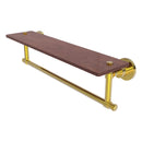 Washington Square Collection Solid IPE Ironwood Shelf with Integrated Towel Bar