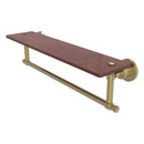Washington Square Collection Solid IPE Ironwood Shelf with Integrated Towel Bar
