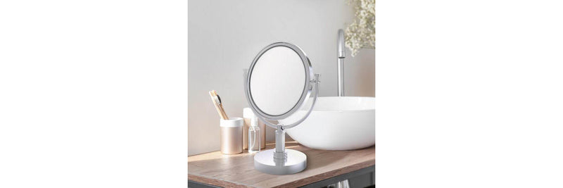 Brass double sided vanity top makeup mirror