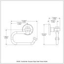 Continental Porte-papier hygi茅nique de style europ茅en