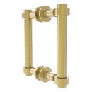 Contemporary Back to Back Shower Door Pull with Smooth Accents